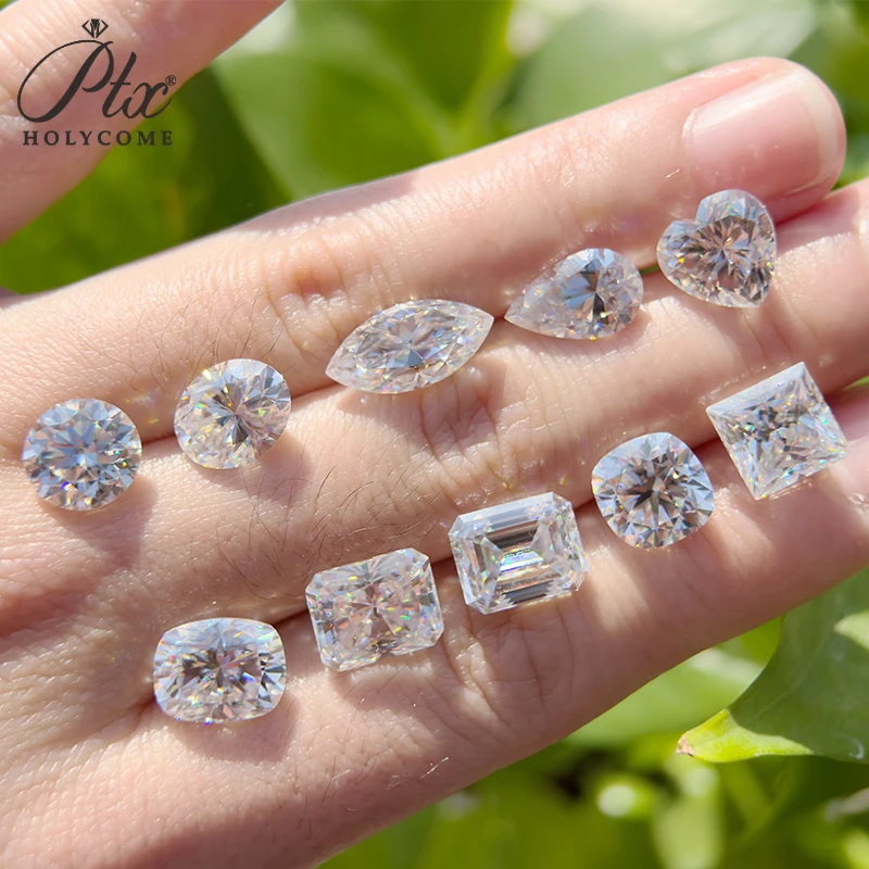 Moissanite Diamond Stone Lab-Grown Gemstones, Dam Shape D, White Radiant Shape Aadt Beads Factory, Wholesale Watch & Earings & JOS