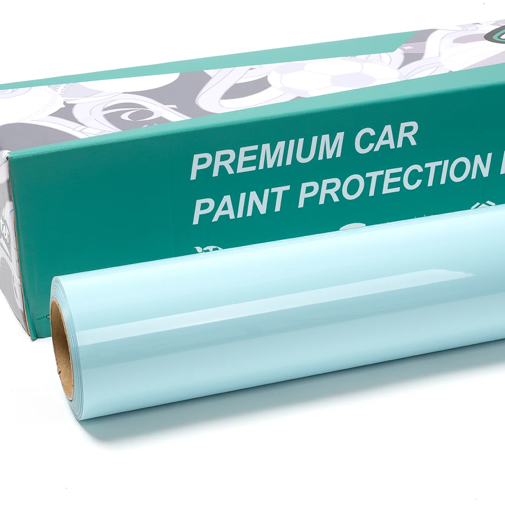 Factory Wholesale PET Liner Air Bubble Free Super Gloss Crystal Gulf Blue Car Vinyl Wrap