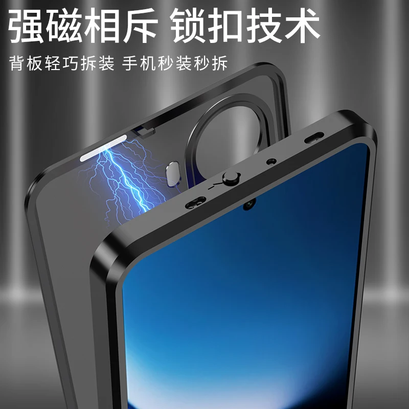 Untuk Redmi Turbo 4 pro Casing Logam Aluminium Aloi Bingkai Bumper Matte Akrilik PC Keras Penutup Belakang Ponsel Tahan Guncangan Dapat Dilepas