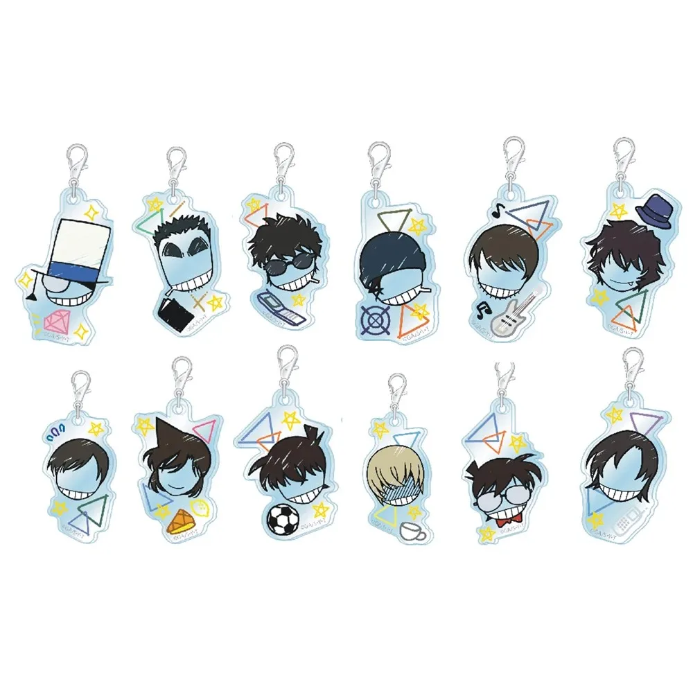 

Anime Shinichi Ran Takagi Amuro Matsuda Keychain Figure Doll Acrylic Keyring Pendant for Gift