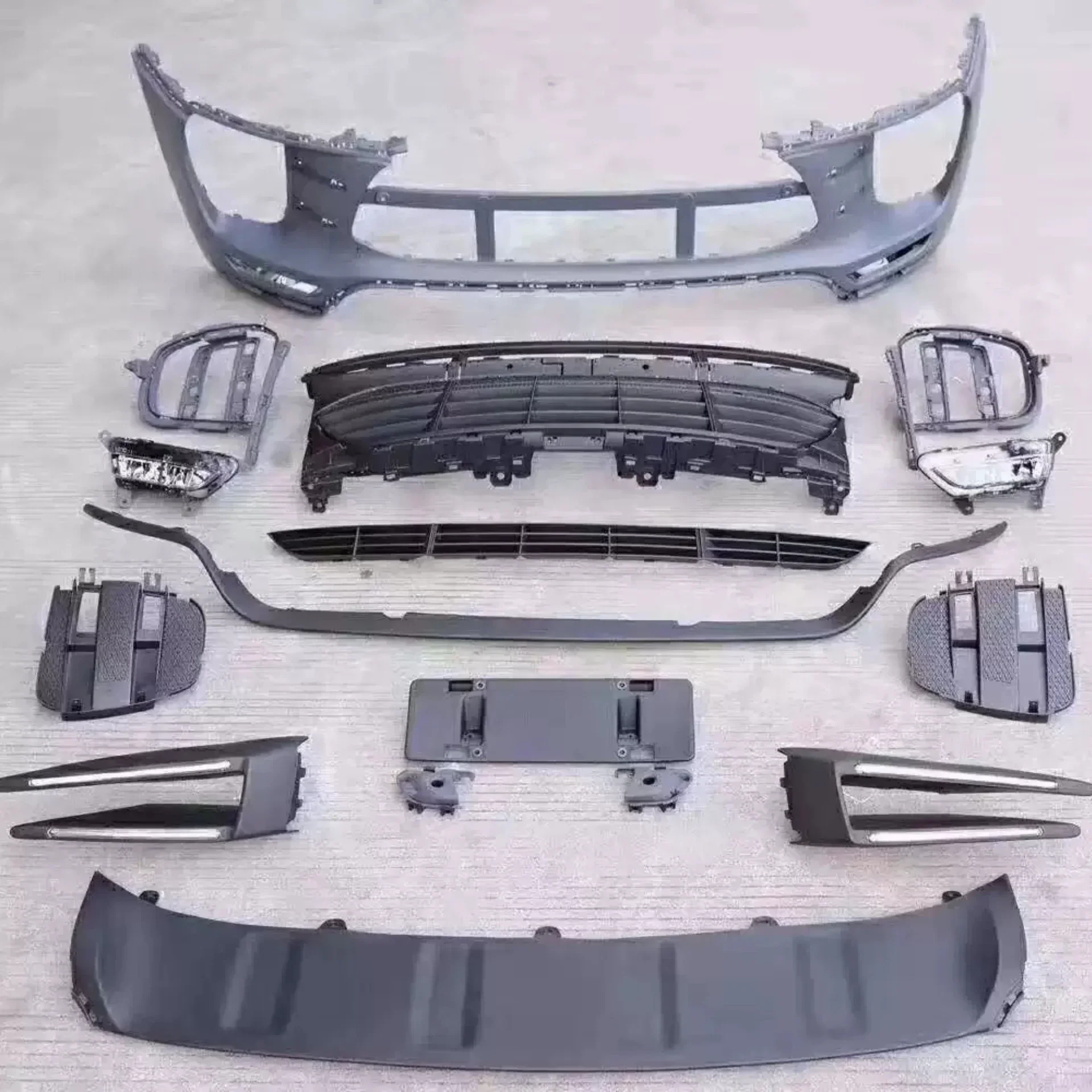 

Комплект кузова из полипропилена в сборе для Porsche Macan 14, обновление до турбокомплекта, передний и задний бампер, автомобильные аксессуары