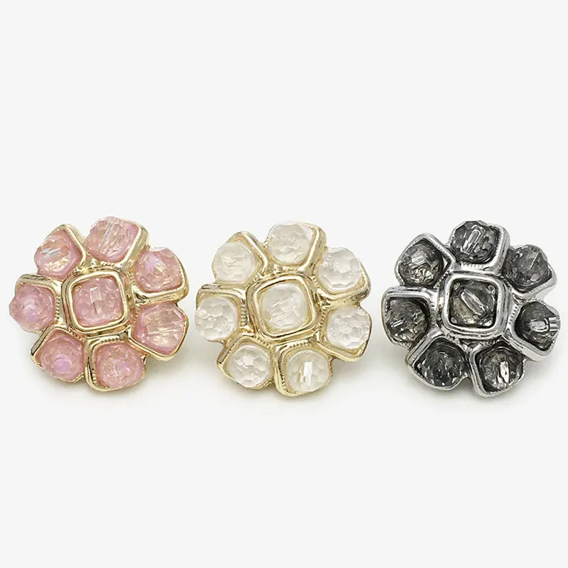 Flower Shaped Metal Buttons for Clothing Women Coat Garment Shirts Fashion Luxury DIY Crafts Designers Sewing Buttons Material
