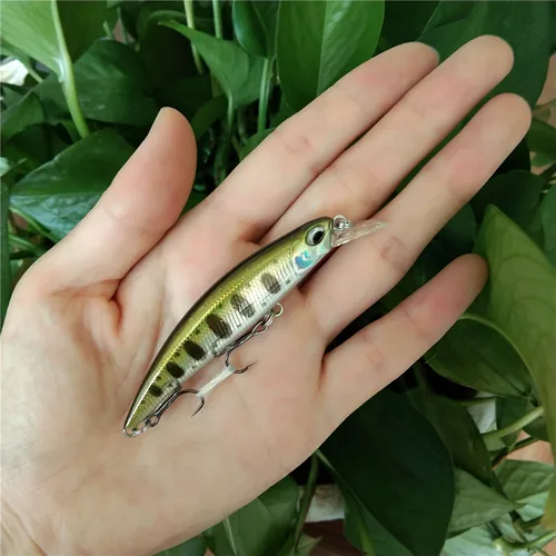 TSURINOYA-señuelo de pesca de pececillo que se hunde 70S, DW75, 70mm, 8,9g, 0,6 ~ 1,0 m, cebo duro, trucha Artificial