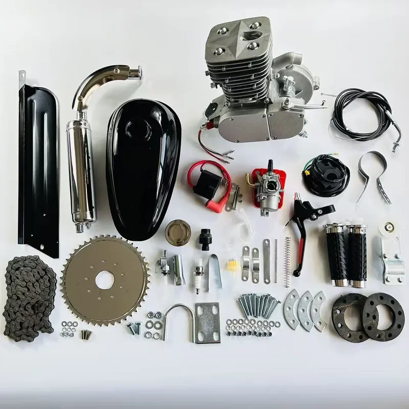 Two-stroke Bicycle Engine 110cc Silver Full Set Two-stroke Bicycle Engine 110cc Silver Full Set