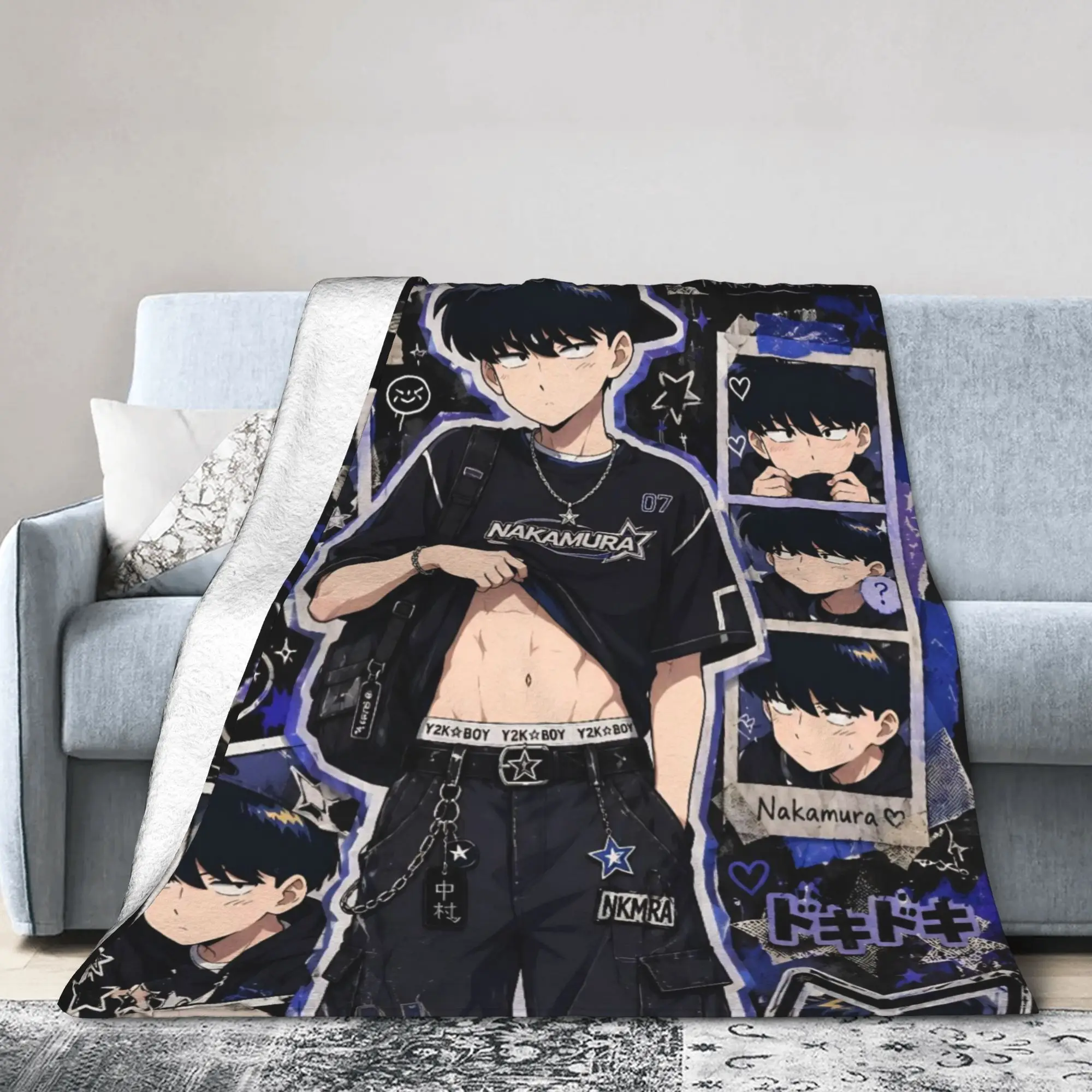 Go For It Nakamura Anime Velvet Throw Blankets  Blanket for Bedding Couch Soft Bedroom Quilt