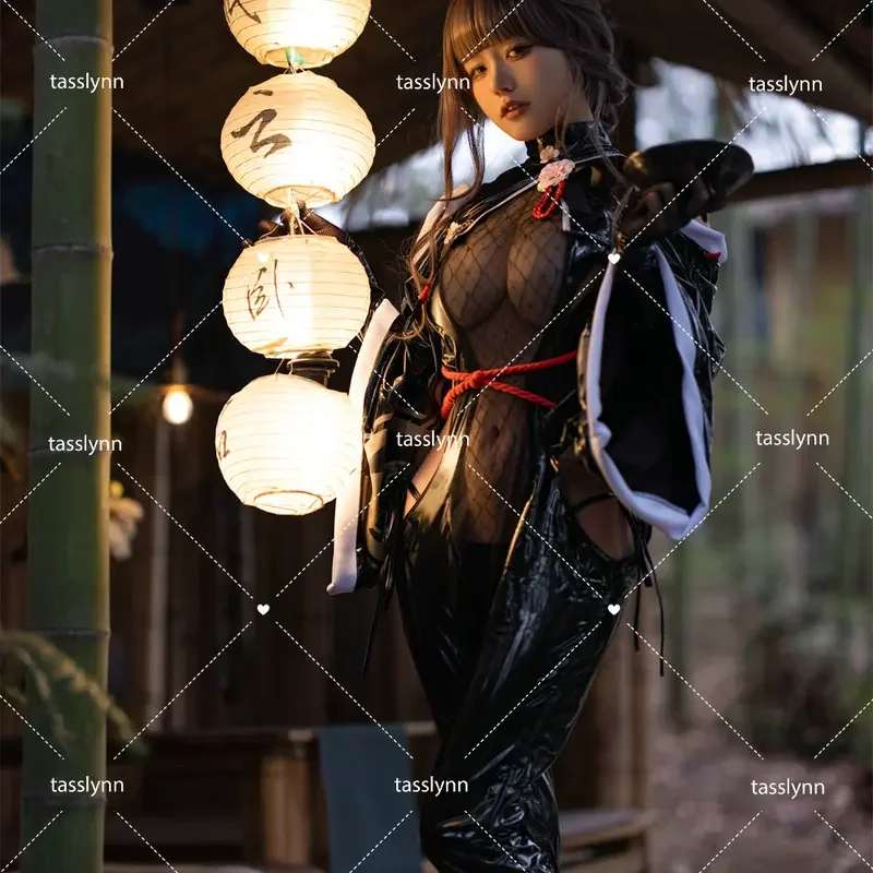 NIKKE bogini zwycięstwa Anime Cosplay Sakura Cosplay kostiumy dla kobiet Sakura Kimono seksowne rajstopy siatkowy garnitur