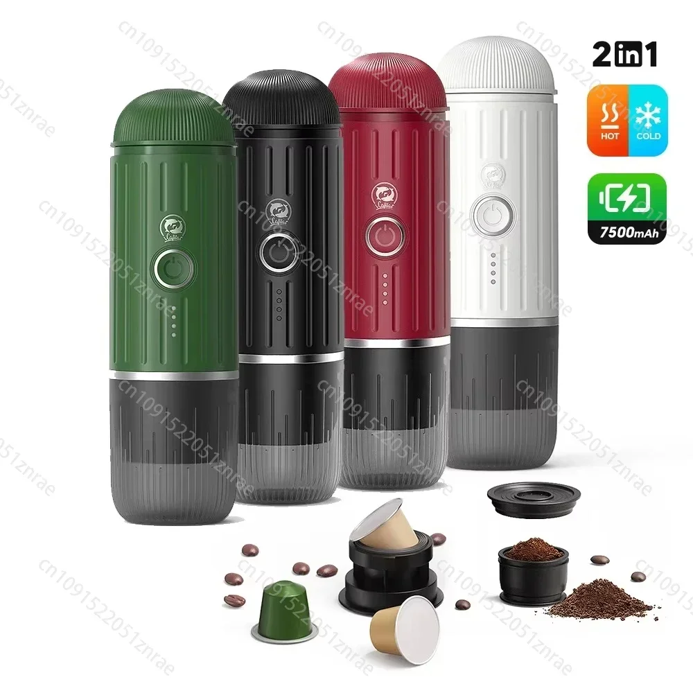 USB-Typec Port Coffeer Portable Espresso Coffee Maker 2 Cups Fit Nespresso Pods or Coffee Powder Machine for Travel Outdoo