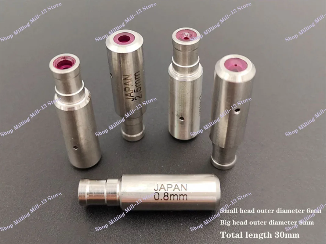 Wedm Ruby Eletrodo Tubo Guia Morre Diâmetro Cerâmico 0.1 Mm3.0 mm Edm Wire Cut Acessórios Máquina de Perfuração 6x8x30 mm 1pc