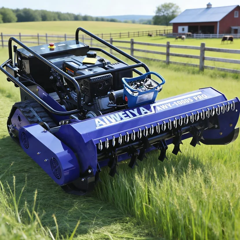 

Customized Remote Crawler Mower Manganese Steel Blades Durable Safe Efficient