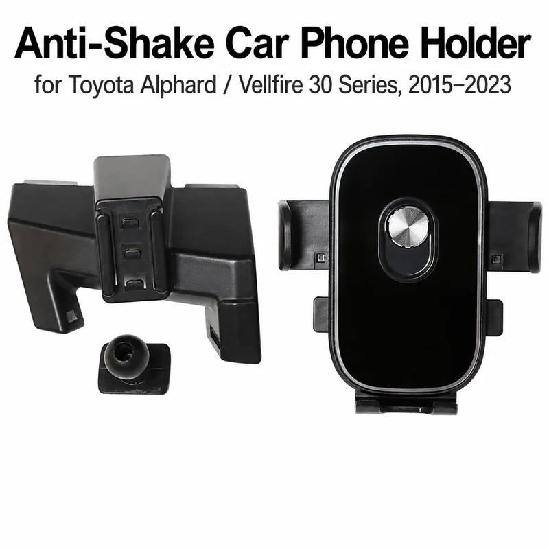 Car Phone Holder for Toyota Alphard Vellfire 30 Series Dashboard Smartphone Mount LHD RHD Large Small Screen 5