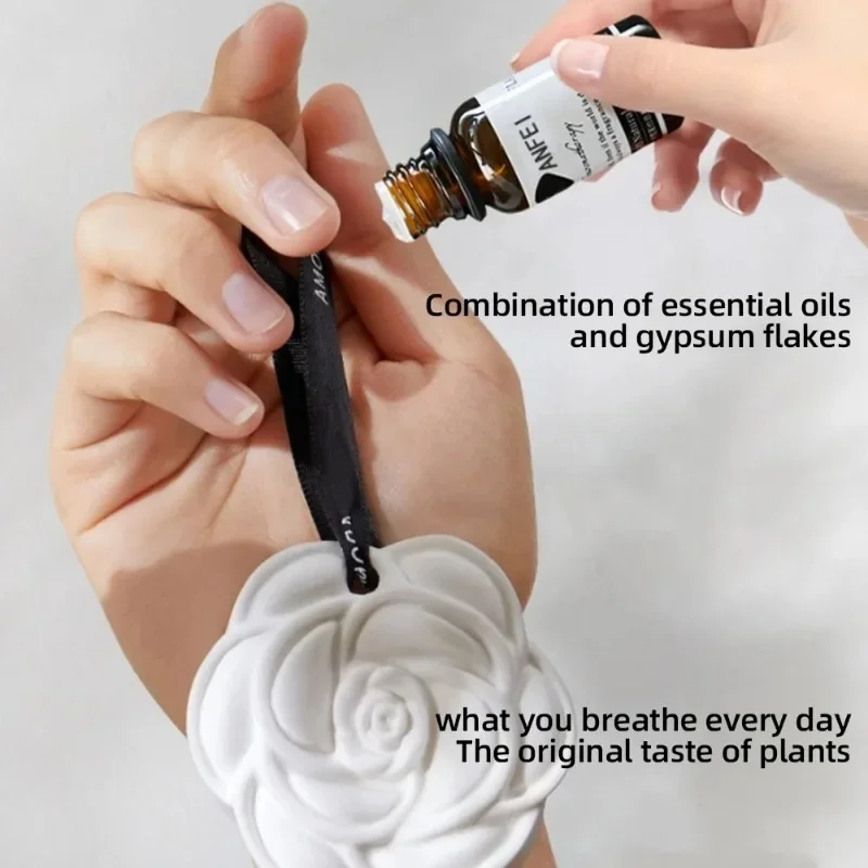 زهر الكاميليا الجص الروائح قلادة الصلبة تنقية الهواء بلسم الروائح الجص الشمع سيارة العطور قلادة الهواء #4