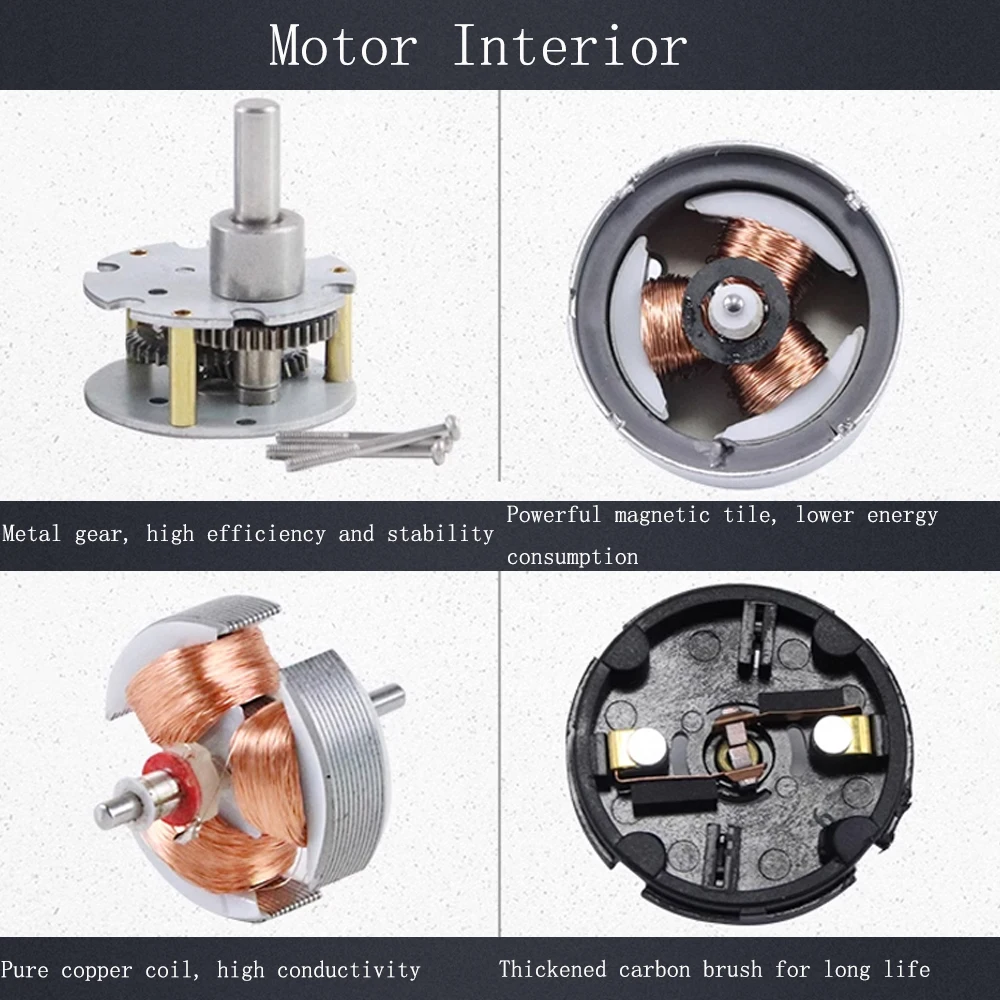 High Torque Gear Motor JGB37-520 DC 6V/12V/24V Metal Gear Box Motor 7/12/22/35/45/66/107/200/960RPM Forward and Reverse DC Motor