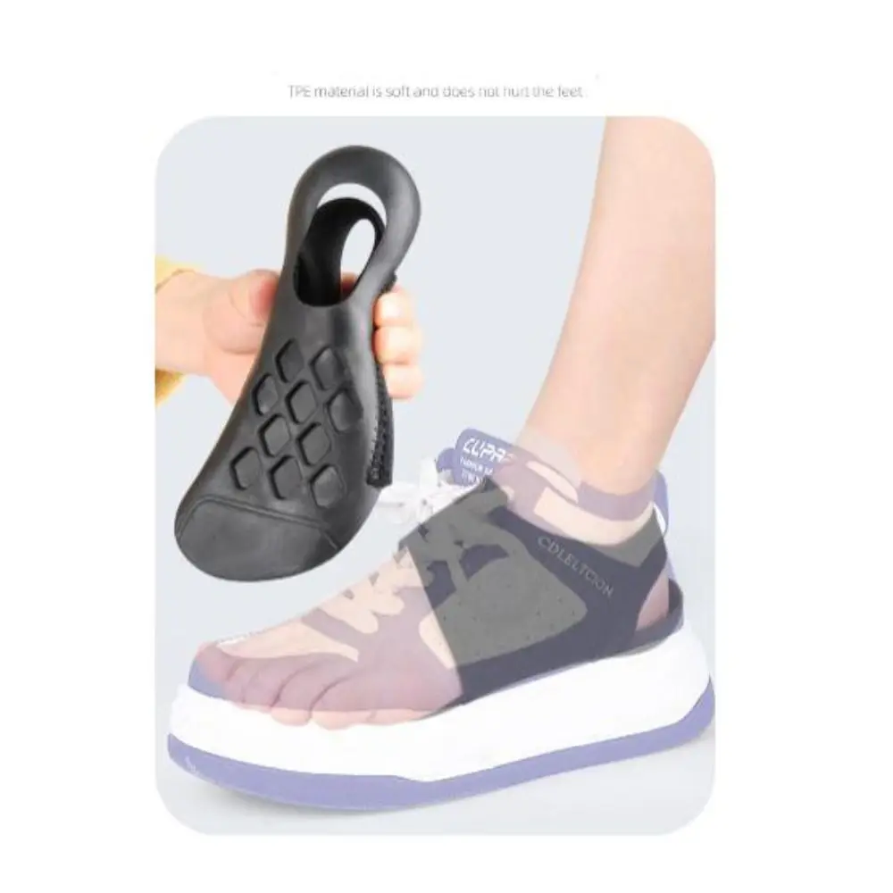 1쌍 휴대용 충격 방지 힐 프로텍터 조절 가능한 통기성 발 아치 지지대 내구성 평발 패드 무지외반증