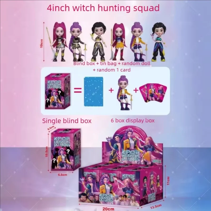 

Аниме Kpop Devil Hunter слепая коробка разборка забавная слепая сумка маленькая статуя периферийная модель настольная слепая коробка украшение подарок