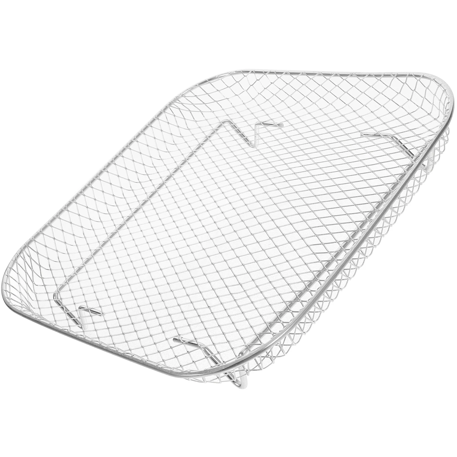 

304 Stainless Steel Square Air Fryer Rack Grill Tray Vegetable And Meat Dehydrator Rack Oil Drain Basket Fried Chicken Rack