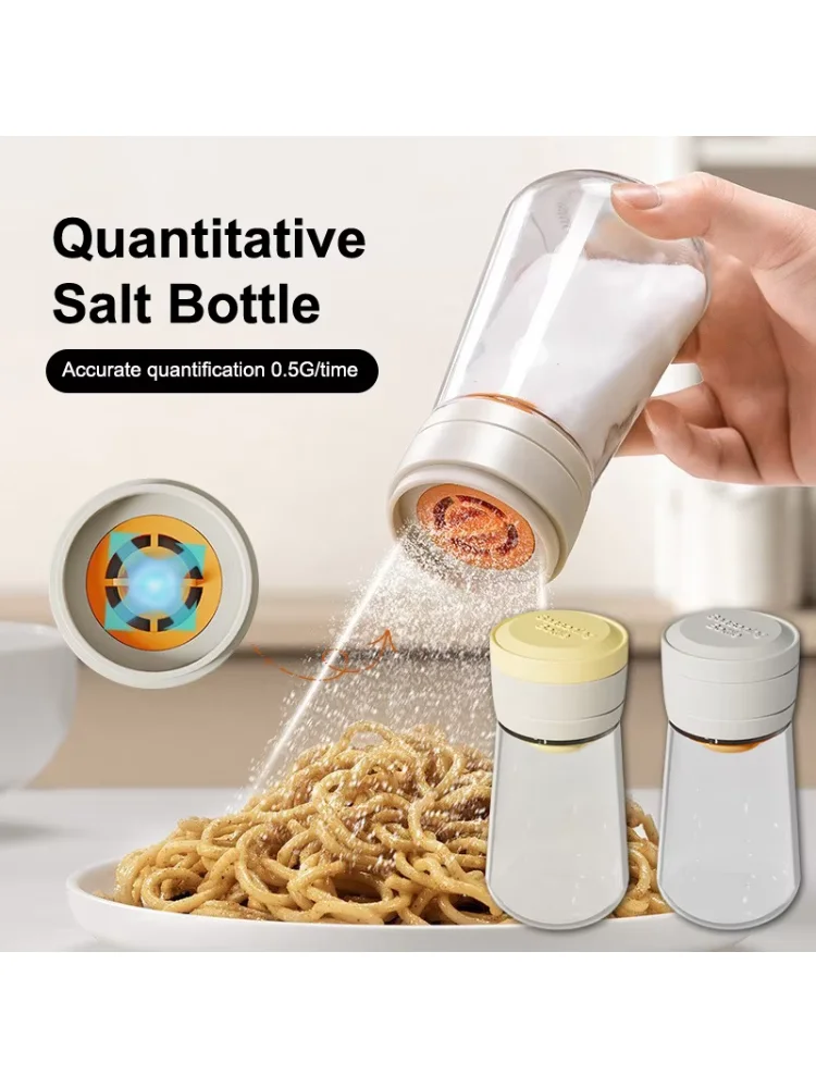 Salt Dispenser No Need Press Salt Tank Glass Sugar Bottle Shaker Canister Kitchen Seasoning Box Moisture-proof Salt Container