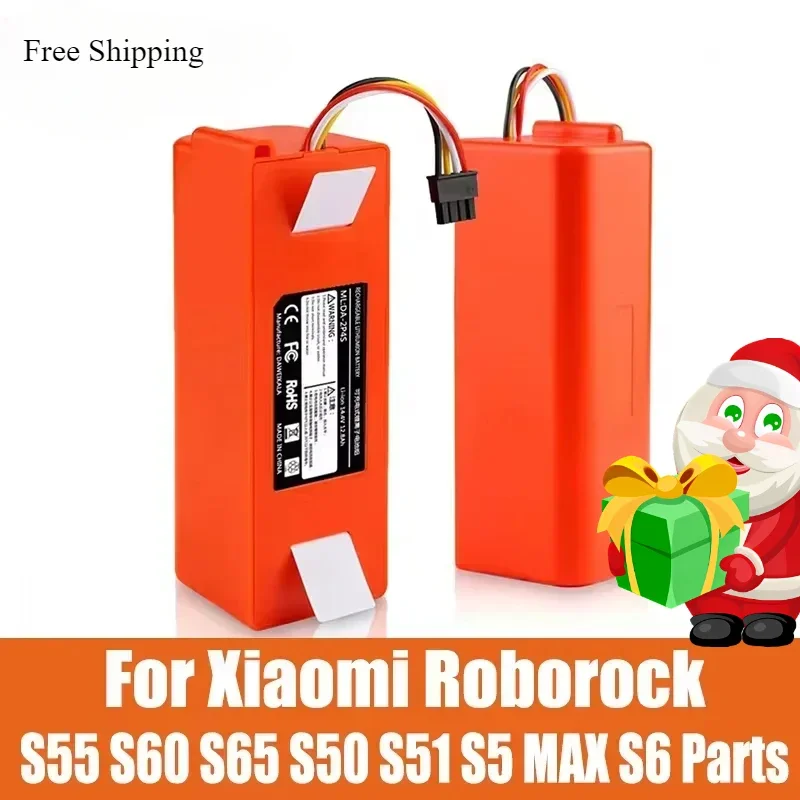 For Xiaomi 14.4V 5200-12800mAh Robotic Roborock S55 S60 S65 S50 S51 S5 MAX S6 PartsVacuum Cleaner Replacement Battery