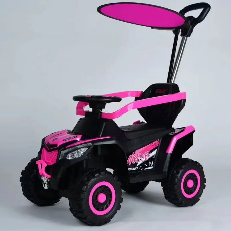 ‌4-Wheel Kids Ride-On Push Car - Convertible Walker Stroller, Beach Toy Vehicle, Adjustable Baby Learning Walker‌