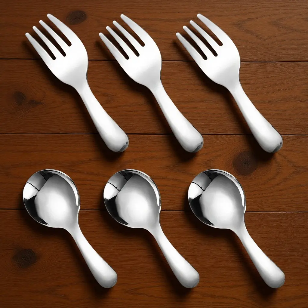 Baby Feeding Spoon Set Silicone Fork Halloween Christmas Candy Scoop Small Stainless Steel Spoons Baby Utensils Bag Lunch Canist