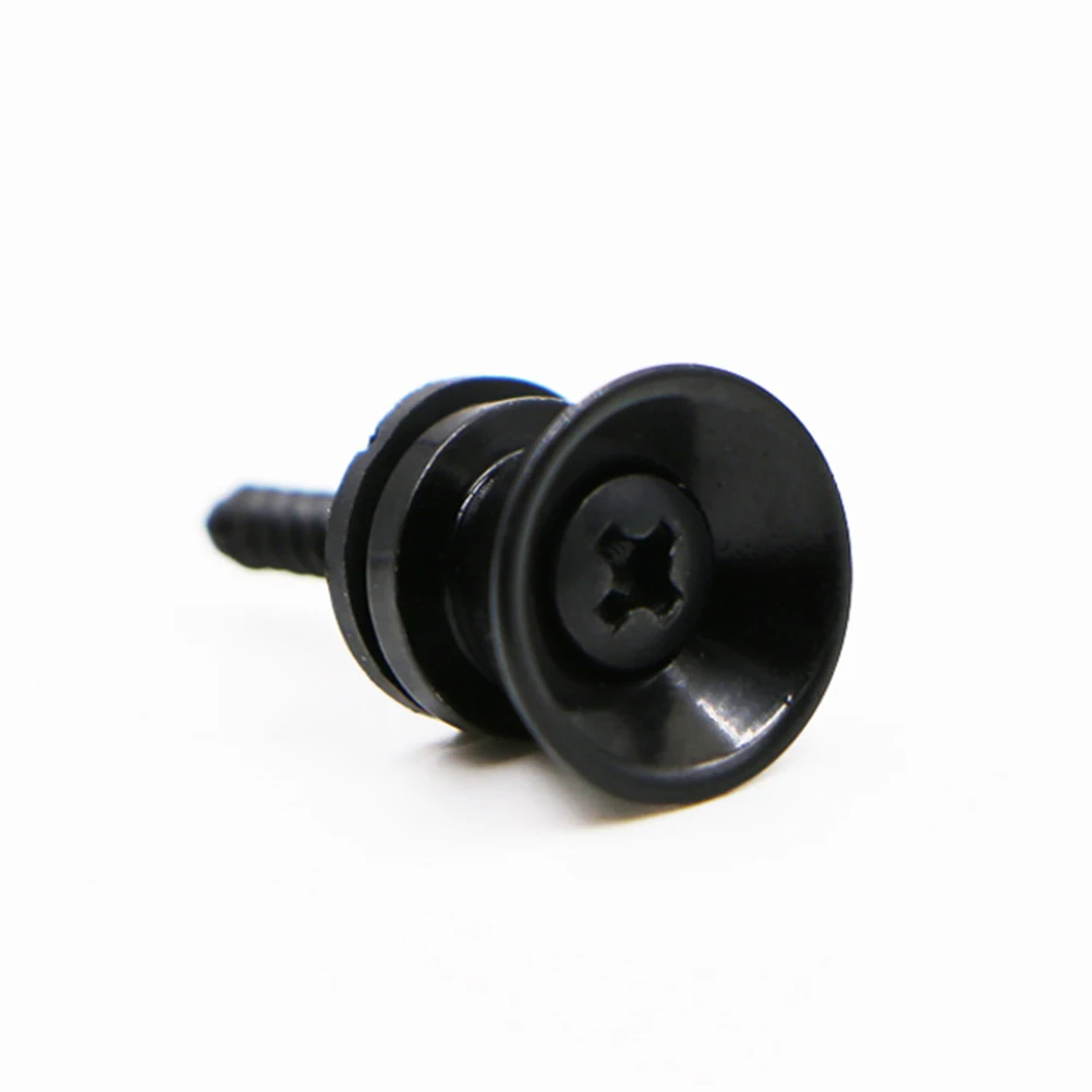 

2 Pcs Guitar Strap Locks Fastener Metal Button Buckle End Pins Bass Locking System