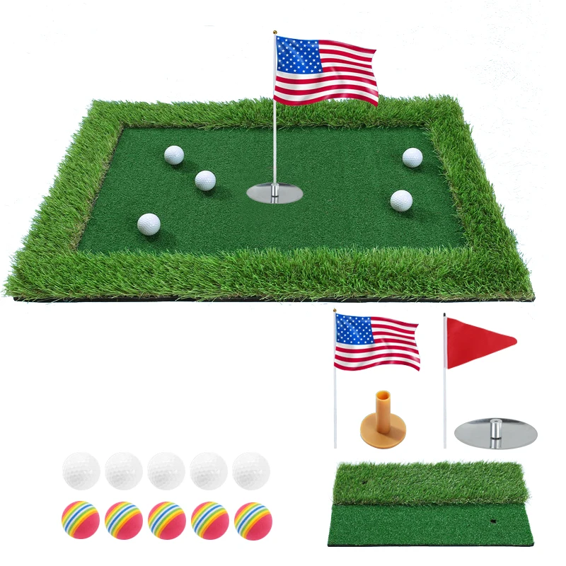 Floating Golf Green 90x60cm Golf Chipping Putting Green Floating Mat Pool Golf Turf Mat Set Pool Golf Game Floating