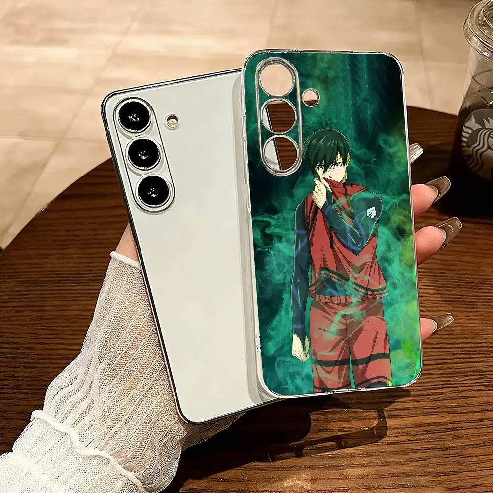 

B-BLUE LOCKS-s Rin Itoshi Phone Case Transparent Silicone Soft For SamsungA10,12,20,21S,30,31,40,50,51,52,70,71