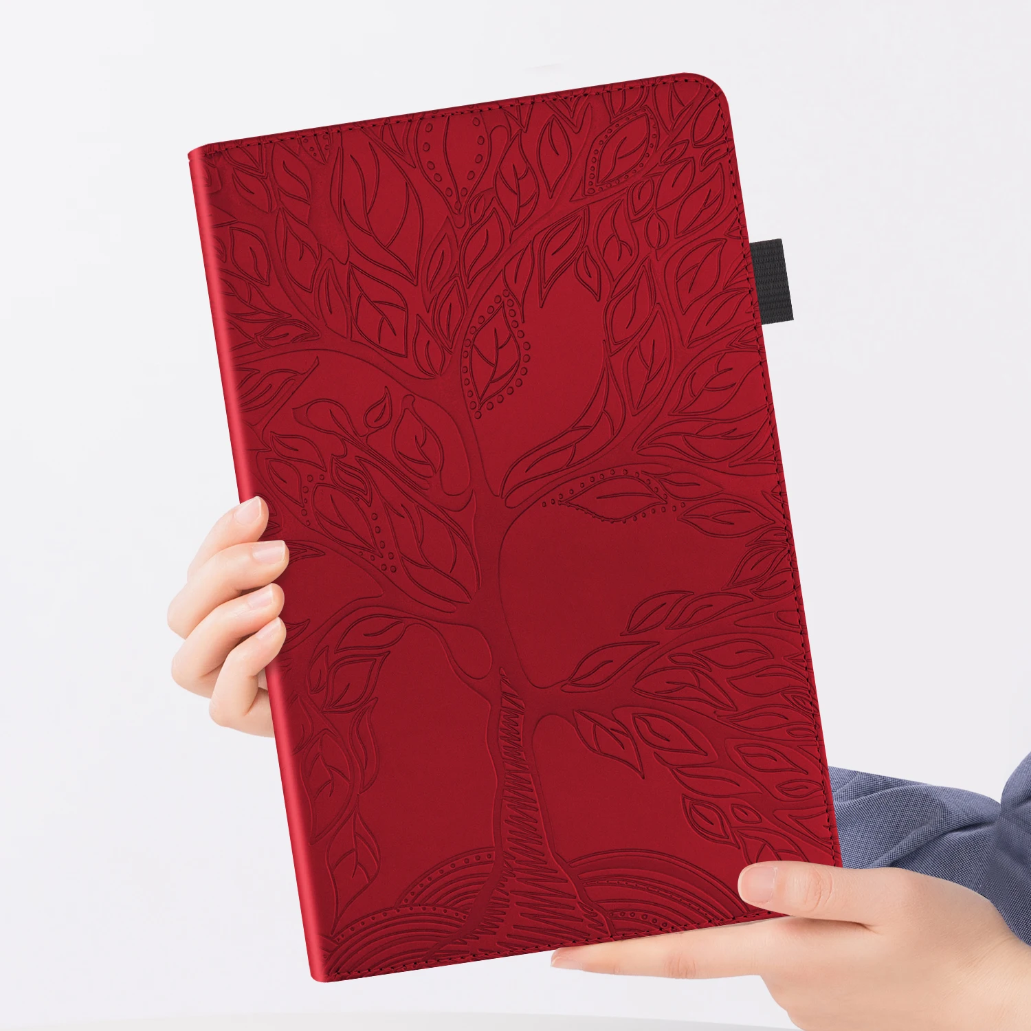 Luxury 3D Life Tree Pattern Leather Case for iPad Mini 6 Mini 5 Mini 4 Mini 3 Mini 2 Mini 1 Card Slots Holder Stand Flip Cover