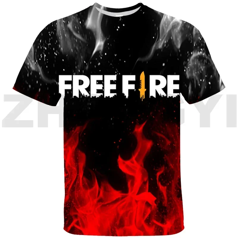 2024 New Fashion 3D T Shirt Women T-shirt Fashion Hip Hop Boys Summer Tops Kids Free Fire Print Cool Streetwear Trendy Men Tees