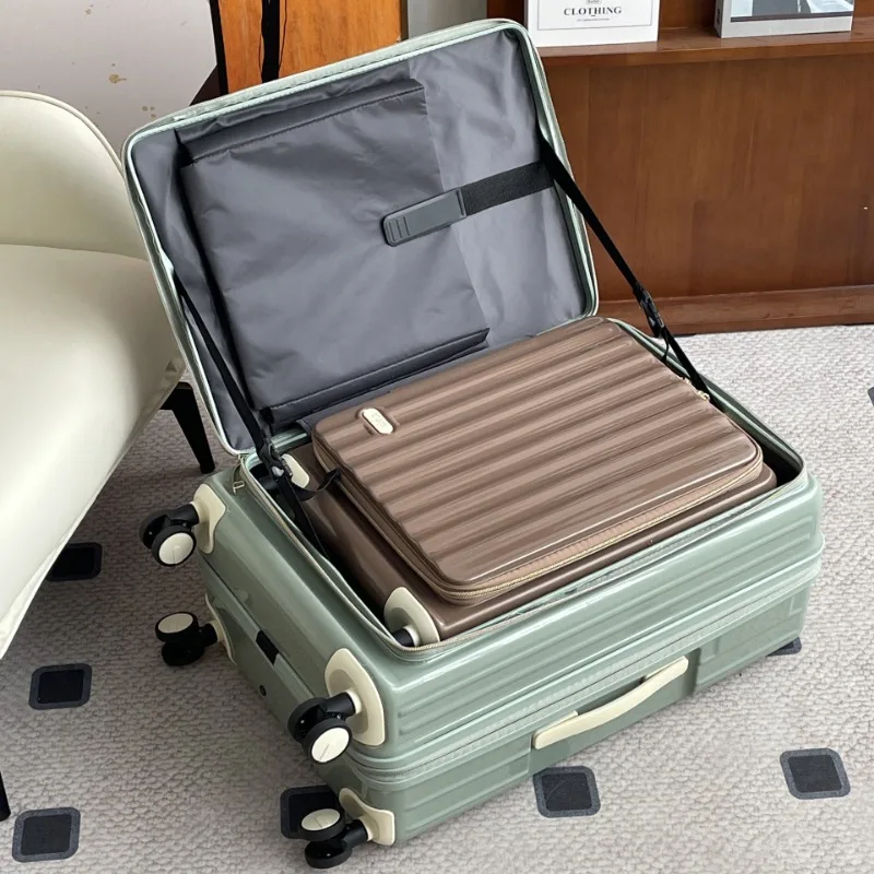 Valise extensible ouverture latérale pour femme 24 pouces