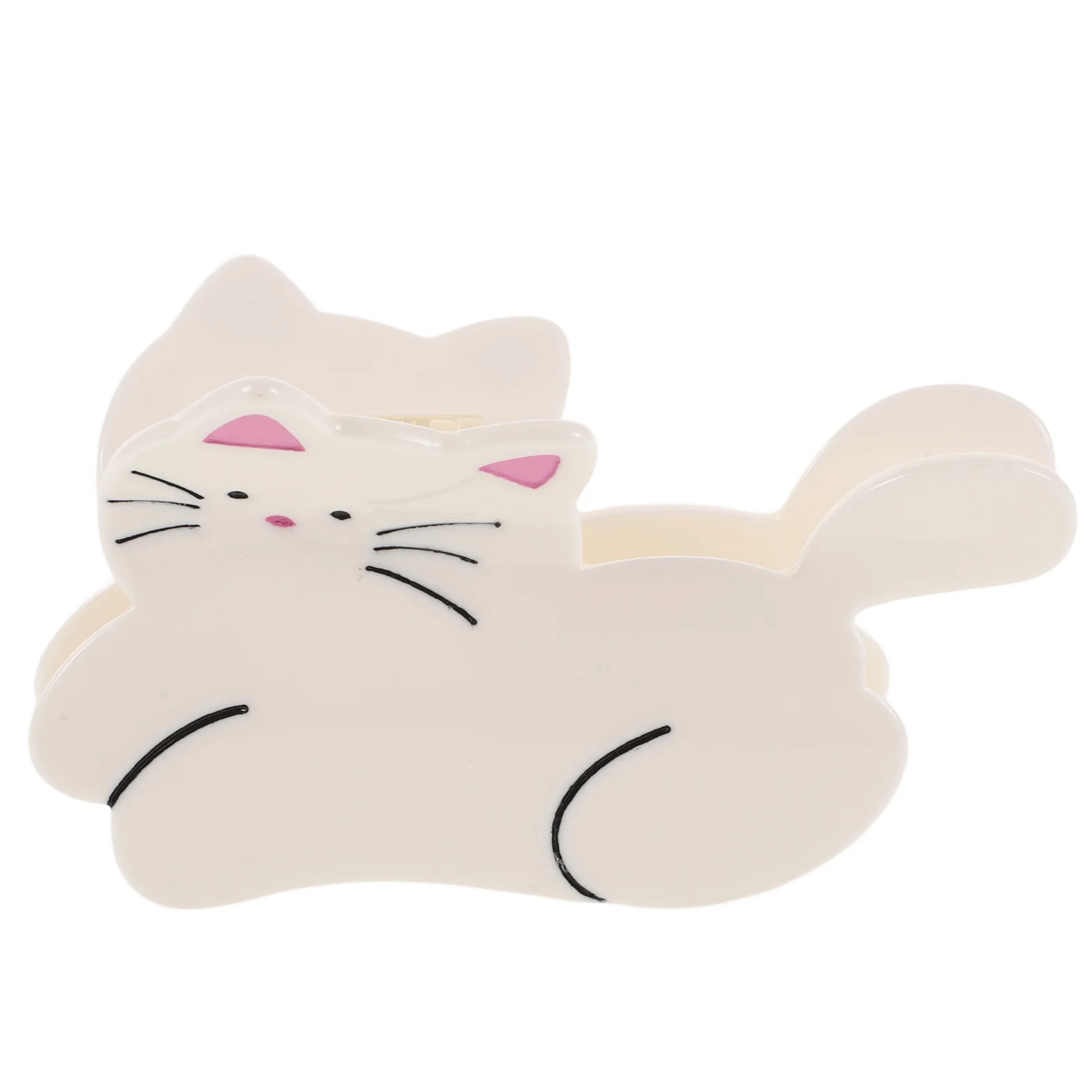 

Cat Hair Claw Clip Cute Animal Design Strong Hold Hair Jaw Clip Clamp for Women White Kawaii Party Fashion Accessory