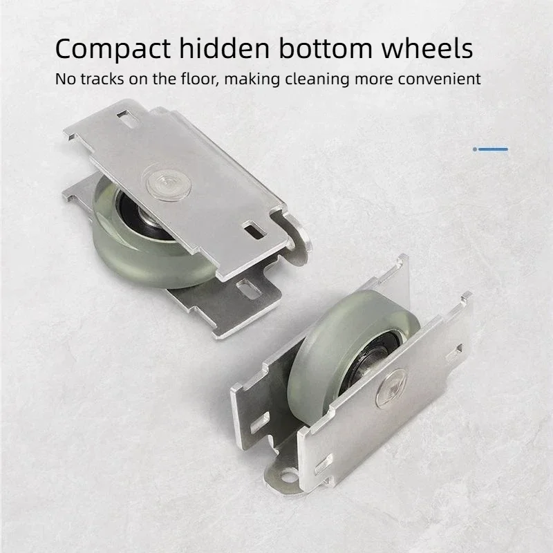 1.2/1.5m Barn Door Interior Sliding Wooden Door Fittings Heavy Duty Rails Slide Kit for 80kg Bearing Home Complete Set Hardware