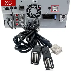 10 Pin Dual USB Cable Adapter for Car Radio KENWOOD DDX6903S DDX9903S DNX693S DNX893S KW-V820BT DNN992 DNN991HD