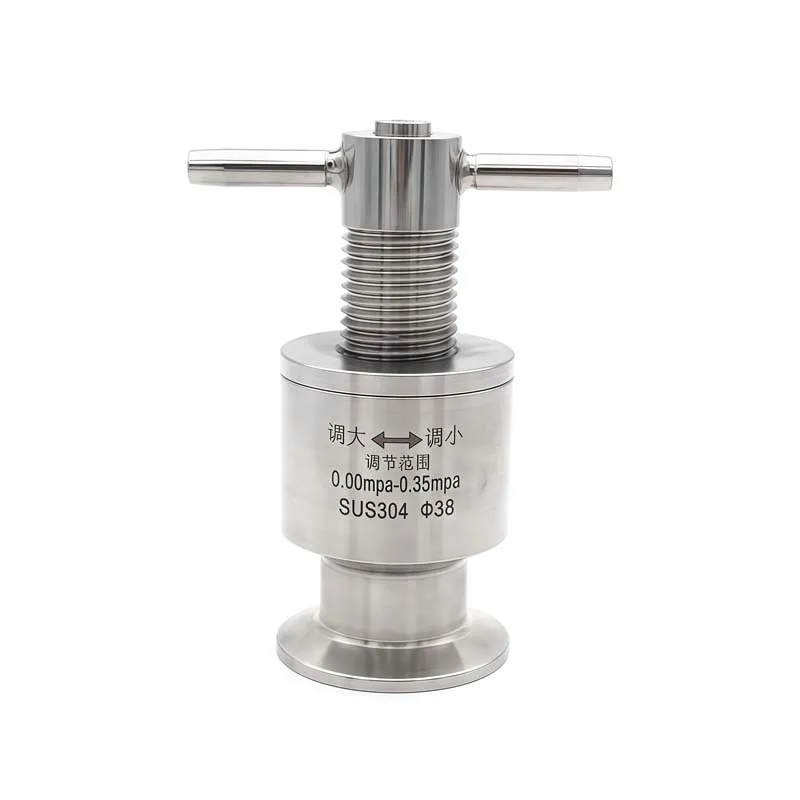 SS304 Sanitary Class adjustable Pressure relief valve 0.5-5 bar, 1.5 