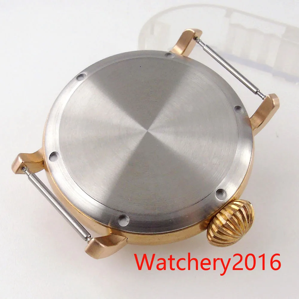 46mm Brushed CUSN8 Real Solid Bronze Case Sapphire Glass Luxury Watch Case Fit NH35 NH36 NH34 Automatic movement