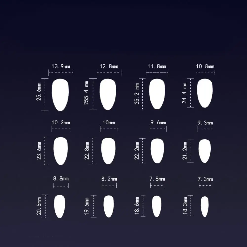 24 قطعة مانيكير طويل اللوز الأظافر كاذبة راقصة الباليه لطيف الكرز اضغط على الأظافر انفصال هالوين الخفافيش الفرنسية مسمار نصائح DIY بها بنفسك #2