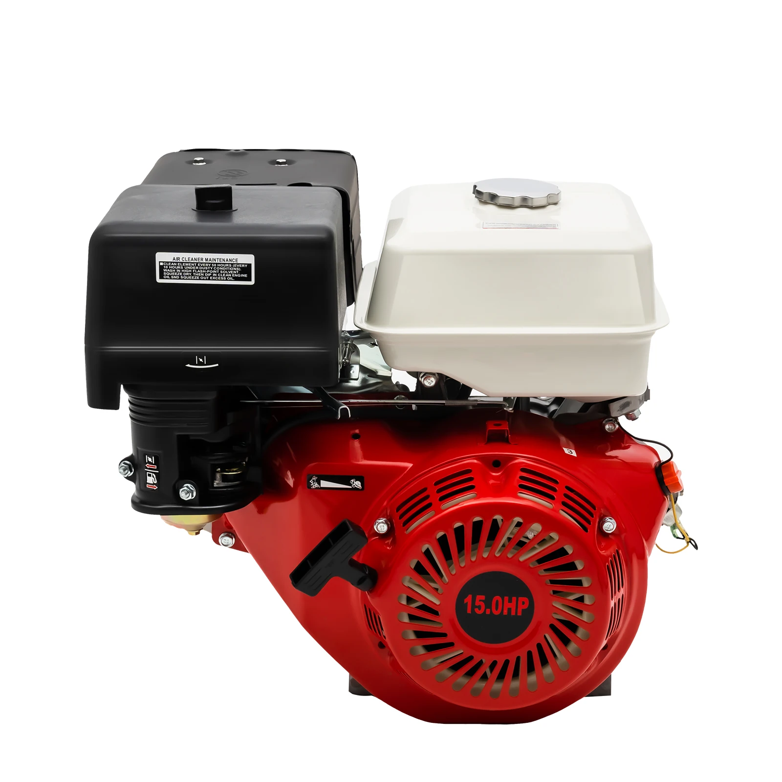 9700W 15HP Gasoline Engine 420CC 4 Stroke Gas Motor Engine Pull Start with Air Cooling System 3600Rpm for Go Kart Water Pump