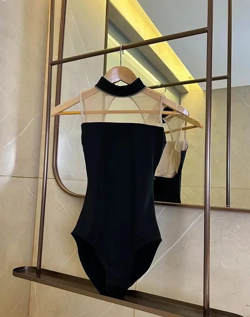 رداء رقص الباليه النساء عالية الياقة الرقص بذلة الكبار بسيط متفوقة اليومية ممارسة الباليه ملابس الرقص اليوغا يوتار