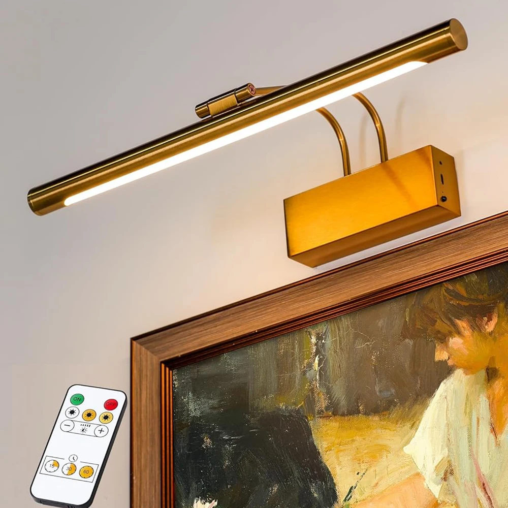 

USB Rechargeable Wireless LED Wall Lamp With Remote Control Painting Picture Light 5V Wall Light for Living Room Art Display