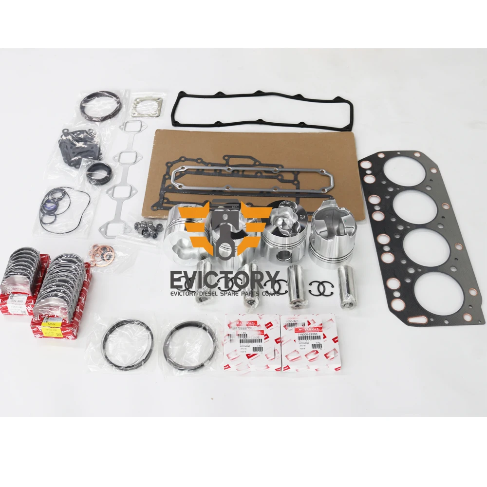 

4LH OVERHAUL REBUILD KIT FOR YANMAR MARING piston ring liner gasket