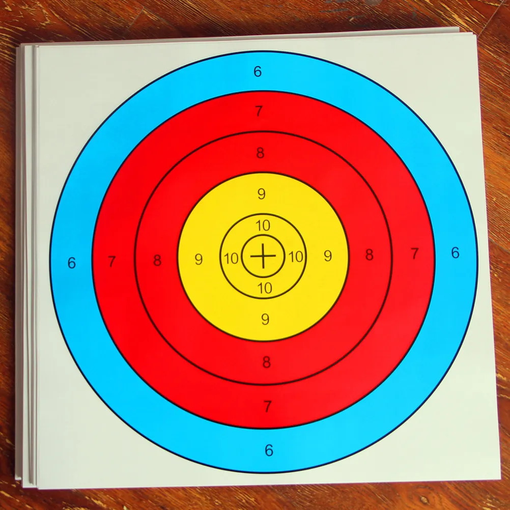 

40 pcs Dart Target Board 40X40Cm Thickened Paper High Contrast Print For Archery Training Practice Outdoor Indoor Use Eva