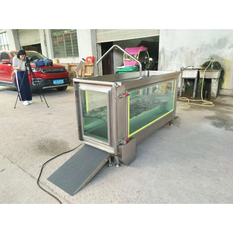 Pet underwater rehabilitation physiotherapy machine Underwater treadmill for running dogs Double door needs to be customized