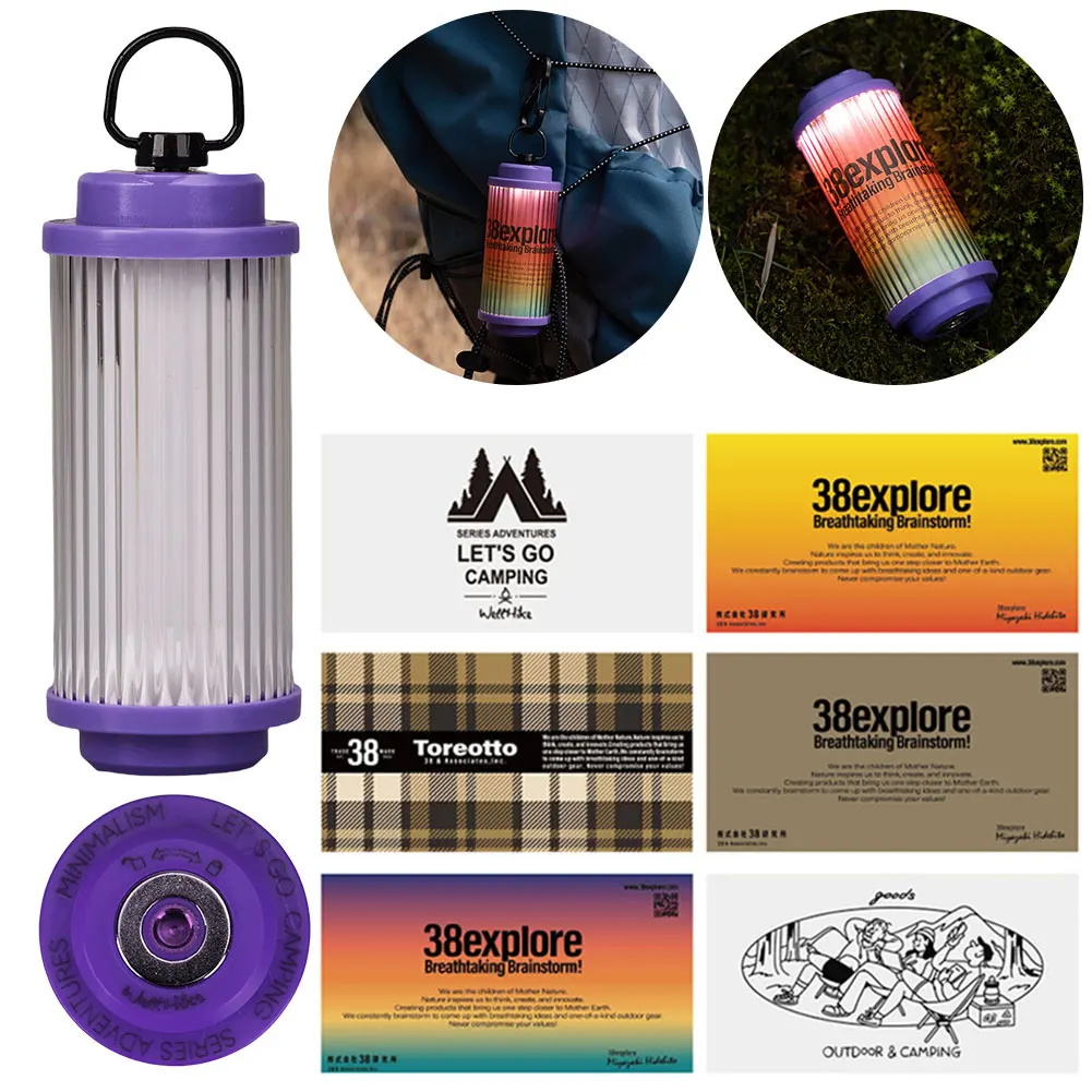 

Camping Light LED Camping Lantern IPX4 Waterproof Portable Tabletop Lamp Stepless Dimmable Atmosphere Light for Camping Hiking