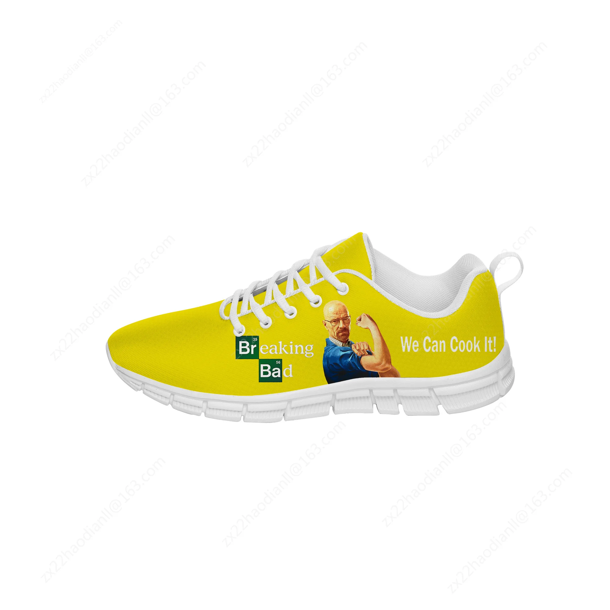 Movie Breaking Bad Low Top  Sneakers Mens Womens Teenager Casual Shoes Canvas Running Shoes 3D Print Breathable Lightweight shoe