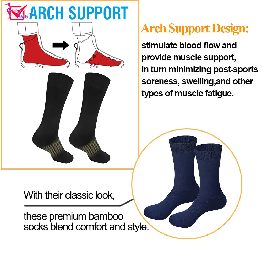 SEXYWG 5pairs/Lot Men's Bamboo Fiber Socks Harajuku Retro Breathable Business Man Socks Black Long Sock Deodorant Gift