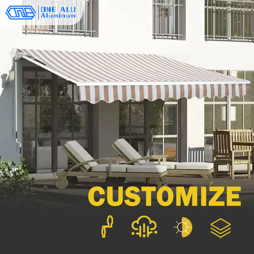 

Wholesale Outdoor Multifunctional Structure Hand Crank Full Box Canopy Free Retractable Awning 4X3 3X3 Waterproof Retractable