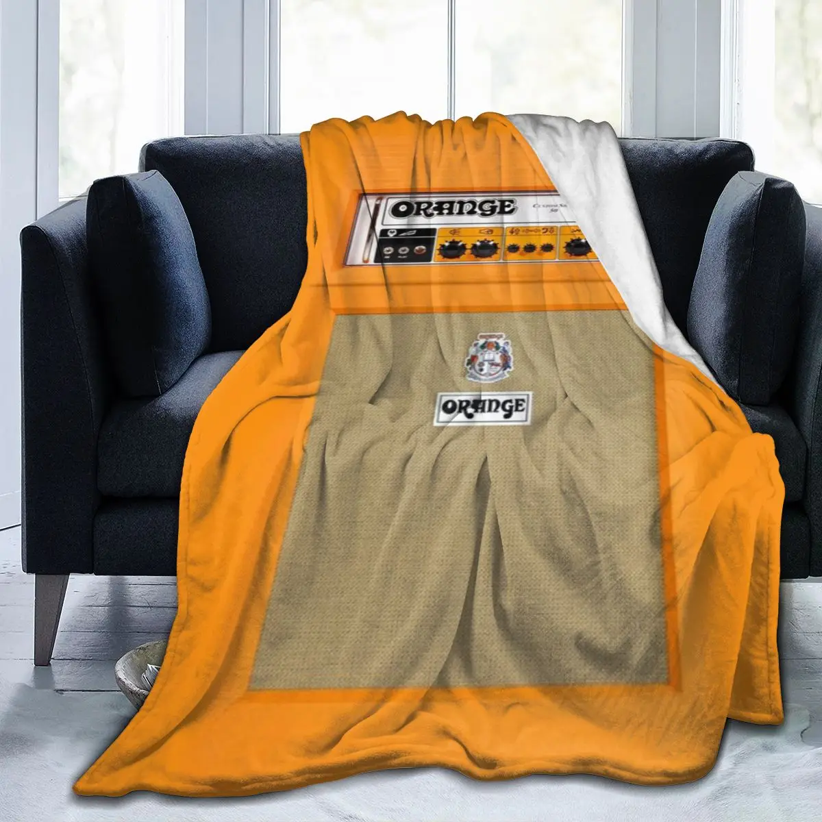 Orange Color Amp Amplifier An Ultra-Soft Micro Fleece Blanket