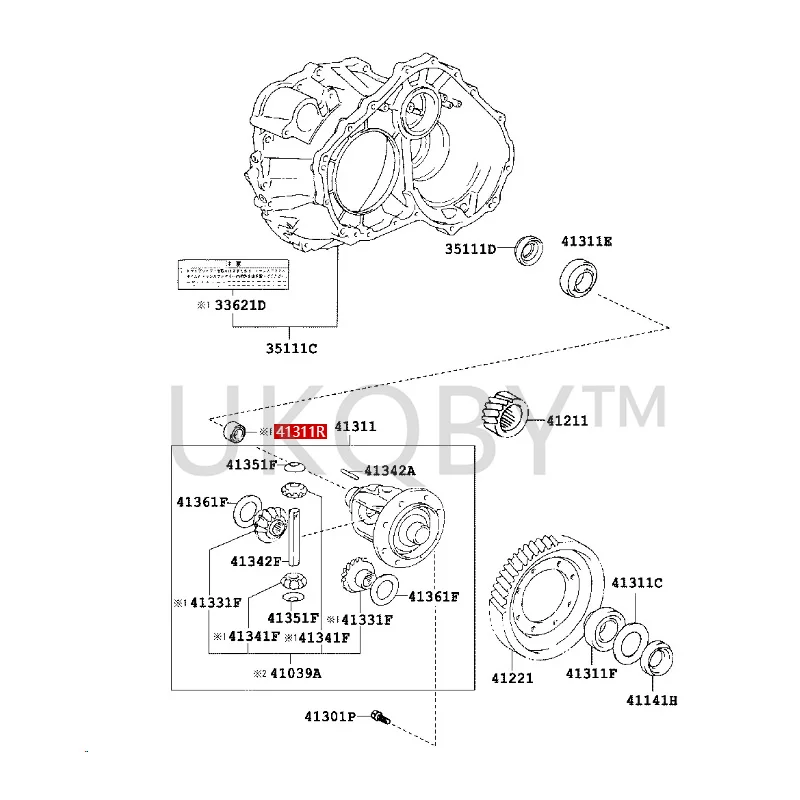 9031634001 To yo ta RAV4 proudly released SIENNA Venza  highlander  Oil seal (for front differential housing)