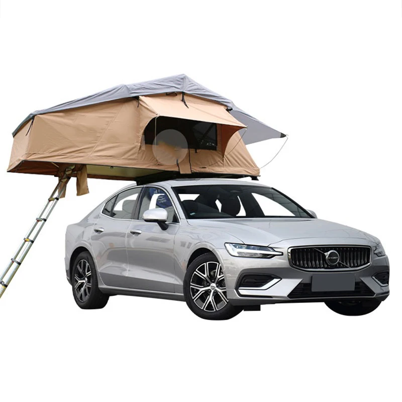 Roof tent, soft top, large space, portable folding, outdoor camping, weatherproof, car self-driving tour tent 1-3 people