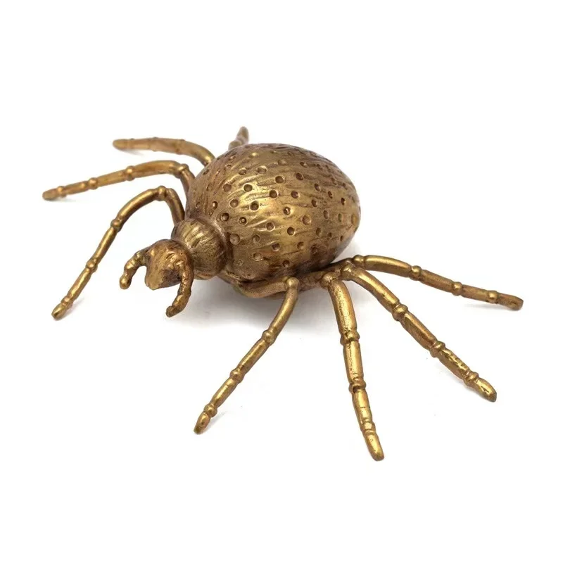 

Brass Spider Pen Holder Round Tray Ornament Luxury Villa Living Room Coffee Table Peacock Animal Crafts