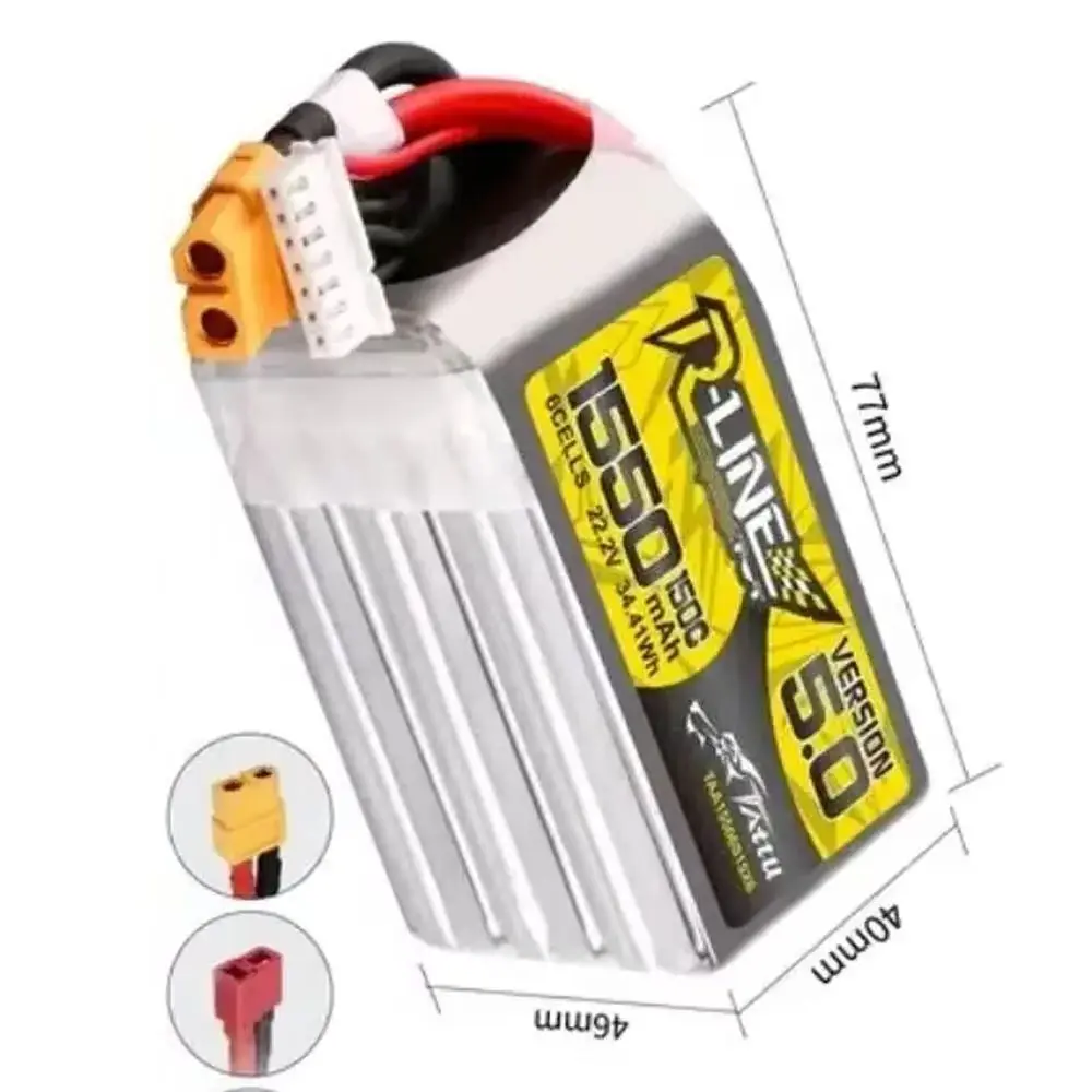 تاتو R-Line الإصدار 5.0 V5 بطارية ليثيوم بوليمر 6S 22.2 فولت 150C لطائرة FPV سباقية – تقييم شامل ودليل استخدام عملي